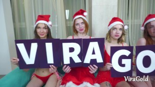 Christmas Home Orgy with 5 petite girls Goldie Small Ellis Baileys Sofi Li Rina Ray and Kitsune Liss